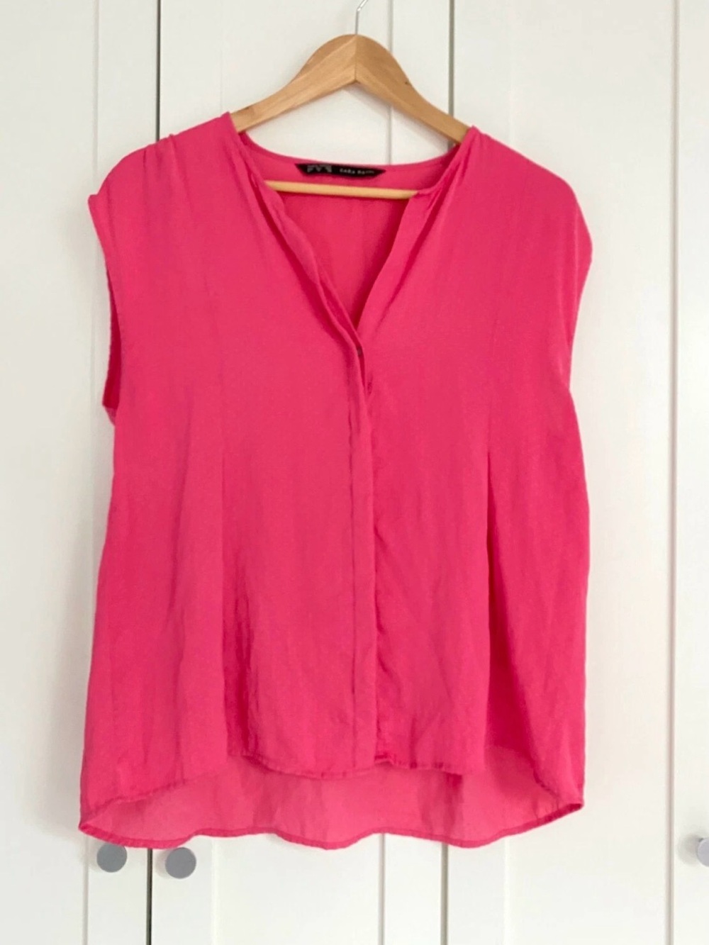 Zara Basic Womens Pink Sleeveless Blouse Size XS